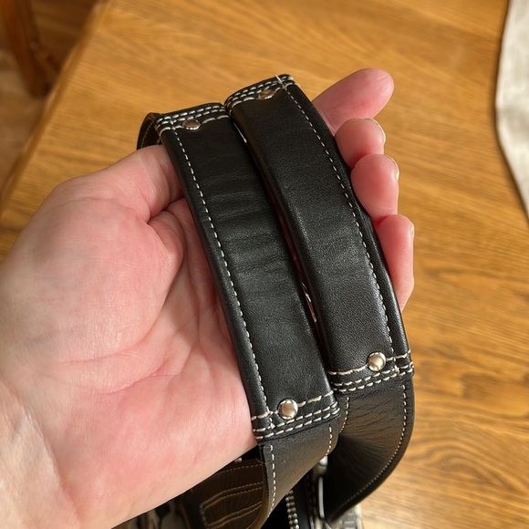 Coach F13977 Signature Domed Jacquard Shoulder Khaki Canvas Satchel - Picture 4 of 13